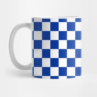 UK Blue and White Checker Pattern-Great Gift for Men Mug